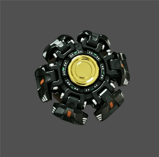 Luminous Patina Armor-Burst Linked Fidget Spinner front view