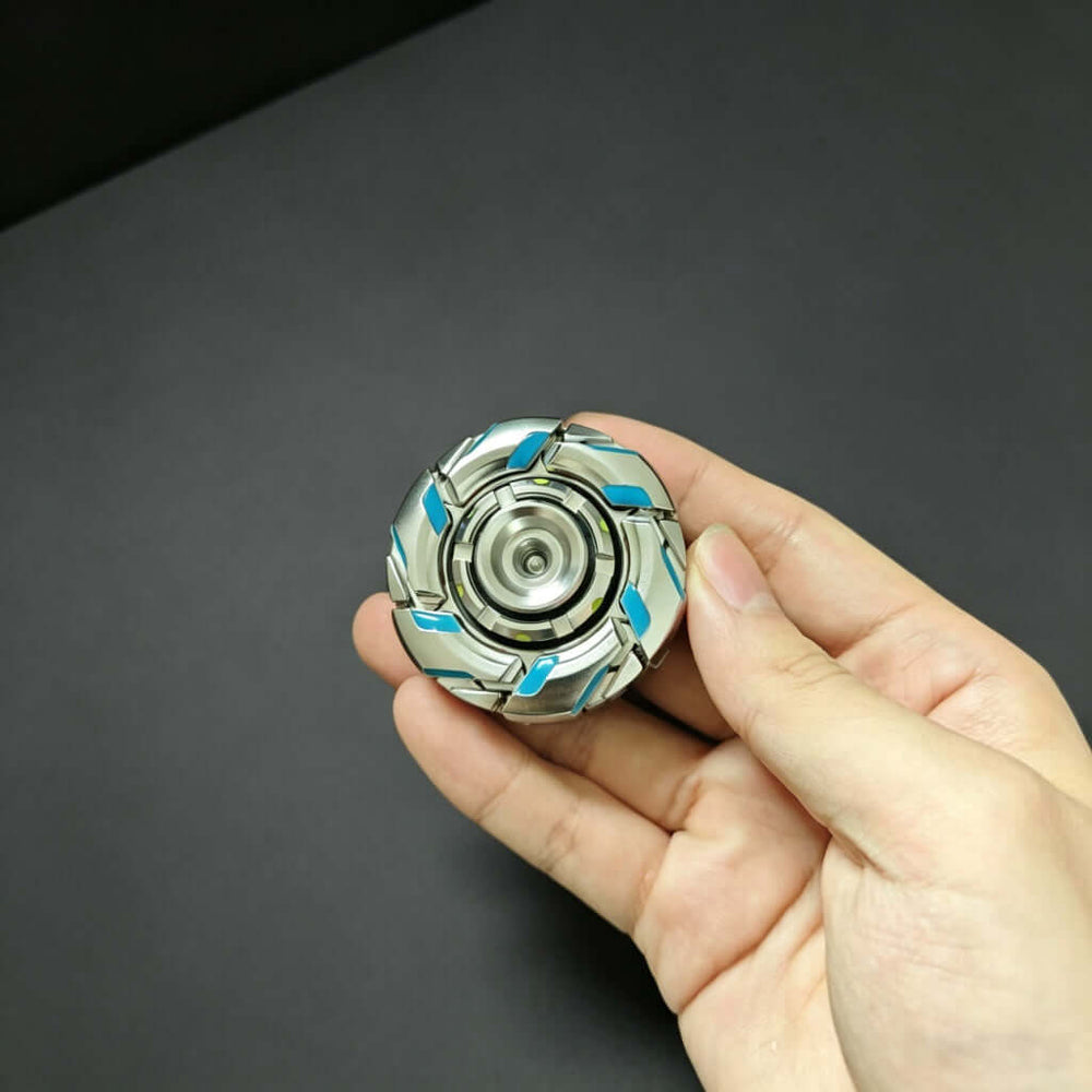 Restless No.08 Stainless Steel Glow EDC Fidget Spinner front view