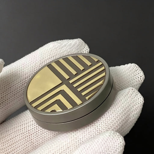 Titanium & Brass Clicker Coin Push Card