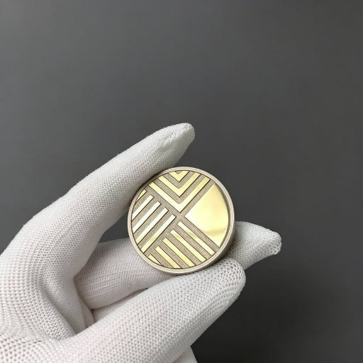 Titanium & Brass Clicker Coin Push Card
