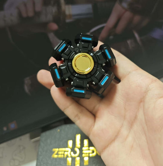 Luminous Patina Armor-Burst Linked Fidget Spinner front view