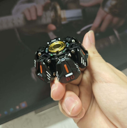 Luminous Patina Armor-Burst Linked Fidget Spinner front view