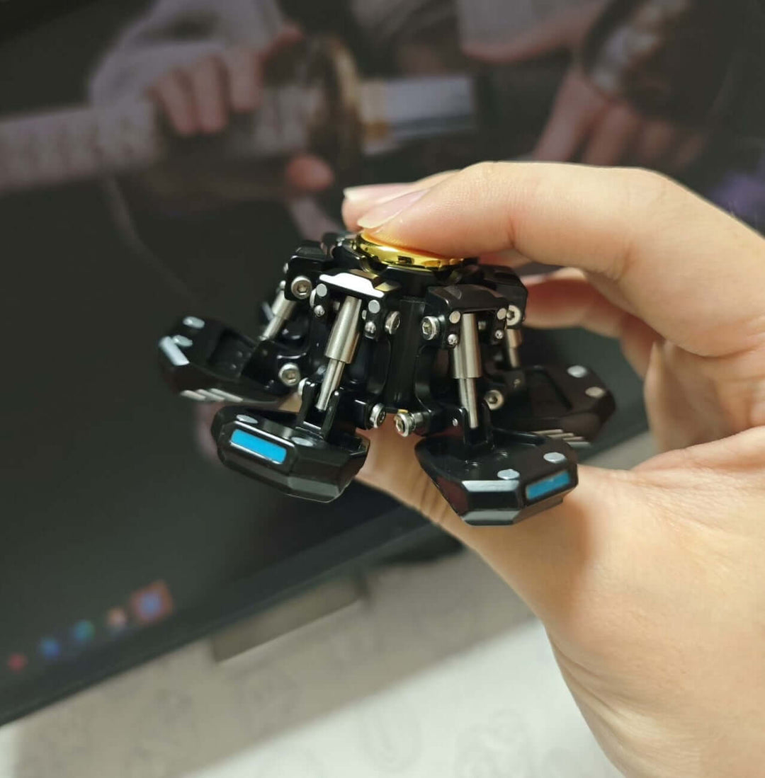 Luminous Patina Armor-Burst Linked Fidget Spinner front view